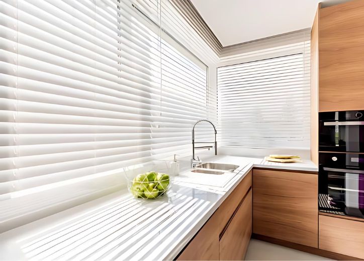 Venetian Blinds in Kitchen | Featured image for the Venetian Blinds Brisbane Page on Shutters Blinds & Awnings.